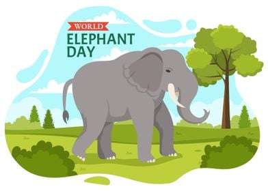 World Elephant Day Illustration