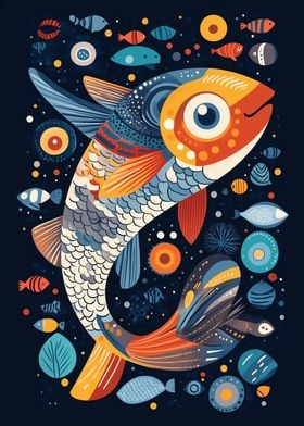 Colorful Fish Illustration