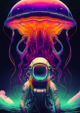 Astronaut and Jellyfish