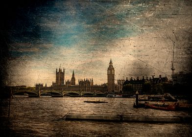 London Skyline Vintage