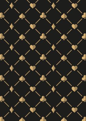 Gold Playing Card Pattern