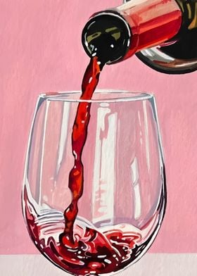 Red Wine Pour Decoration