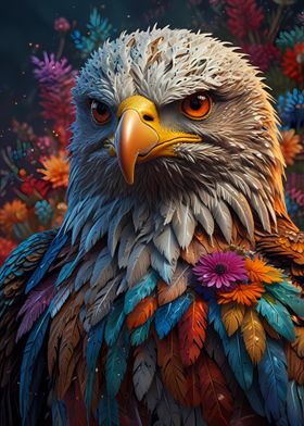 Colorful Eagle Portrait