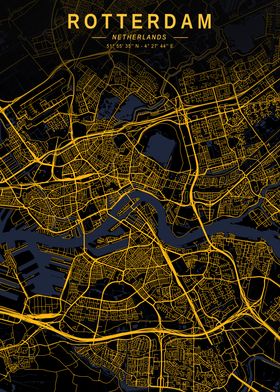 Rotterdam Golden City Map