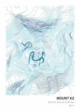 Mount K2 Topographic Map