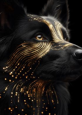 Golden Dog Portrait