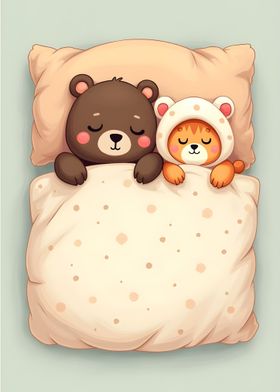 Sleeping Bear and Tiger