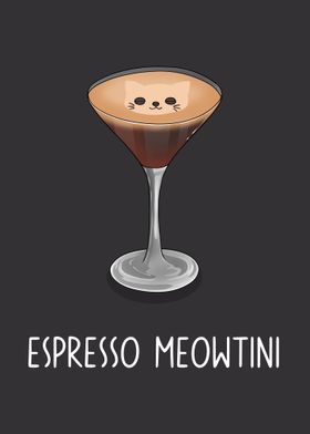 Espresso Meowtini Funny Puns