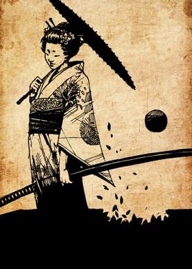 Geisha with Katana