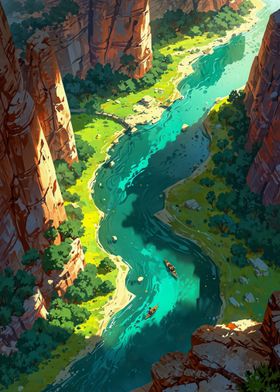 River Canyon Landscape