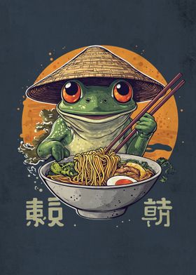 Frog Eating Ramen