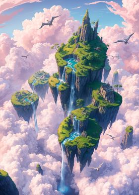 Floating Islands with Waterfalls