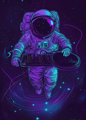 Astronaut DJ in Space