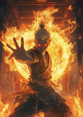 Wukong with Magic Fire