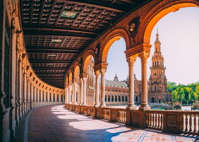 Spanish Architecture Arched Walkway