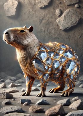 Capybara in Diamond Armor