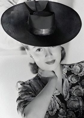 Woman in Wide Brimmed Hat