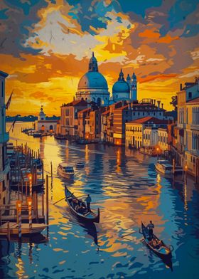 Venice Sunset Canal