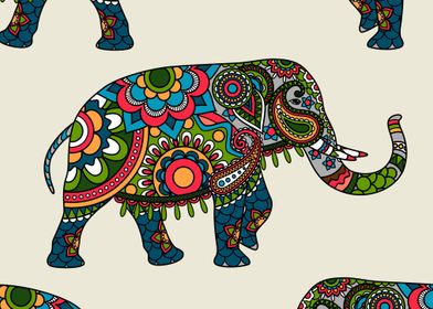 Elephant Pattern Ornamental