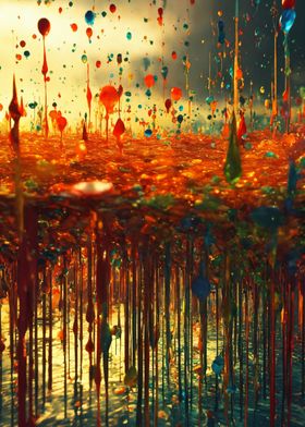 Abstract Paint Drips