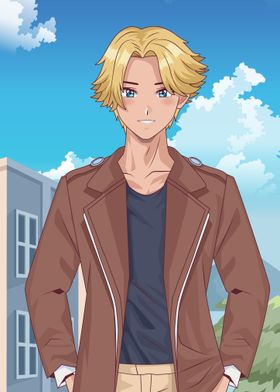 Anime Boy with Blonde Hair