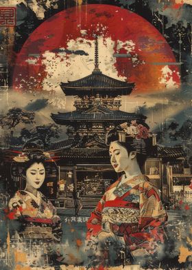 Geisha and Pagoda