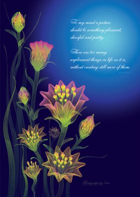 Floral Art with Quote