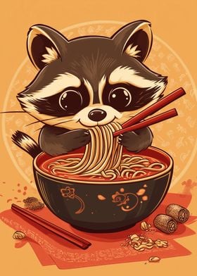 Raccoon ramen japan