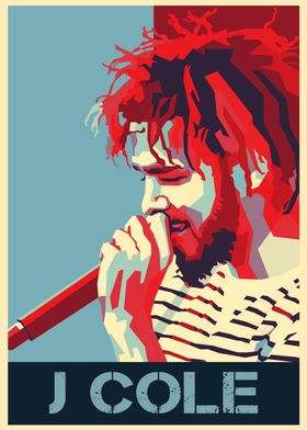 J. Cole Rpper Pop Art Poster