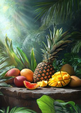 Tropical Fruit Still Life