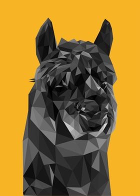 Alpaca Low Poly Art