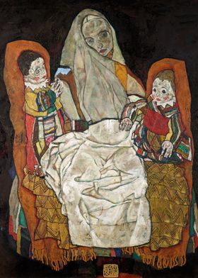 Mother with Two Children by Egon Schiele