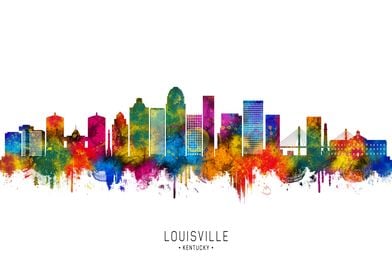 Louisville Skyline Watercolor