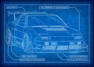 Nissan 180SX Blueprint