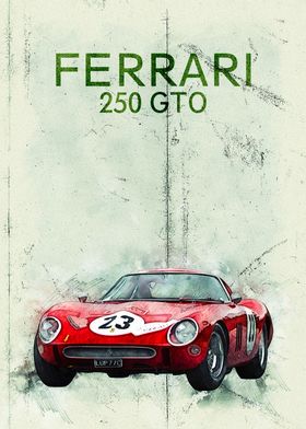 Ferrari 250 GTO Watercolor