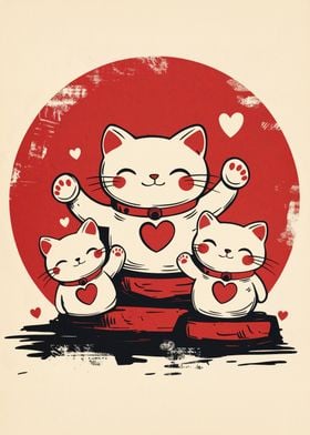 Lucky Cat Family