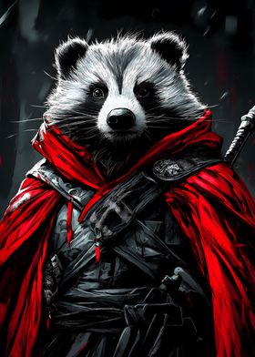 Raccoon Warrior Badger Wild Animal