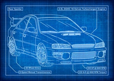 Subaru Impreza WRX 22B Blueprint