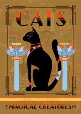 Egyptian Cat Art Print