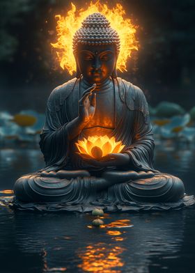 Buddha Beside Lotus