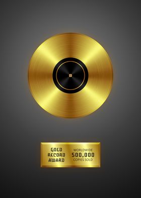 Gold Vinyl Record Award