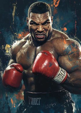 Mike Tyson Boxing Portrait