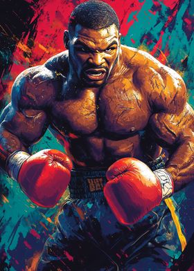 Mike Tyson Boxing Art