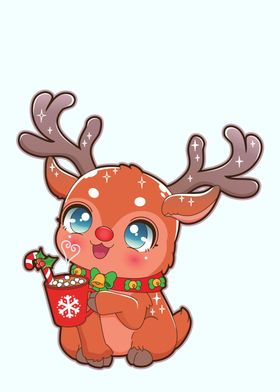 Cozy Christmas Reindeer