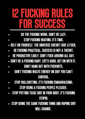 12 Fucking Rules for Success