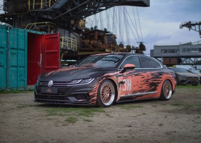 Black & Orange Custom VW Arteon