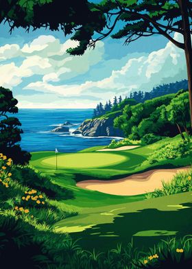 Oceanside Golf Course Landscape