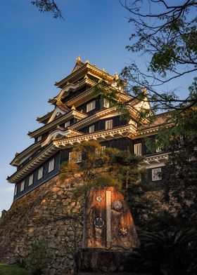 Okayama Castle at Sunset