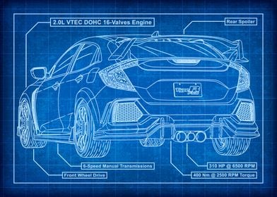 Honda Civic Type-R FK8 Blueprint