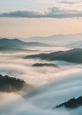 Misty Mountain Sunrise